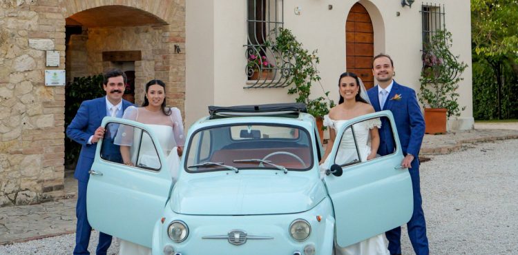 Two couples wedding at Poggio del Bolognino Lugnano in Teverina