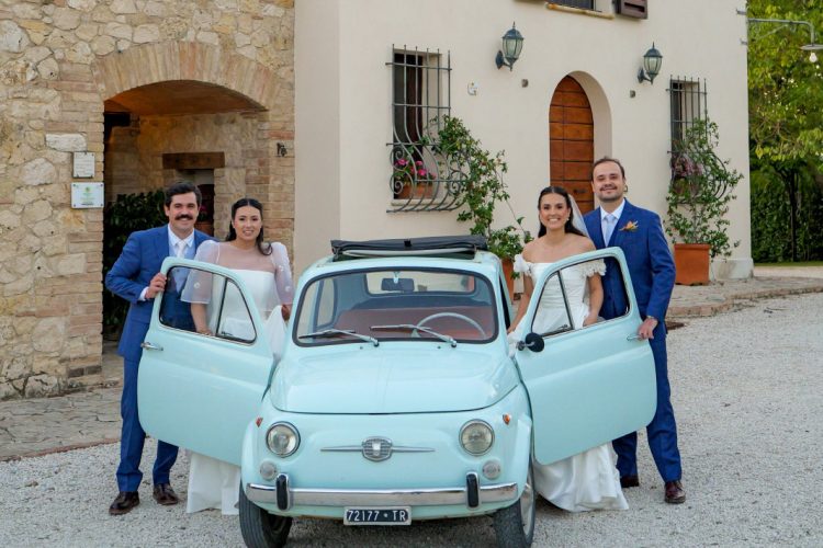 Two couples wedding at Poggio del Bolognino Lugnano in Teverina